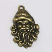 Zinc Alloy Christmas Pendants, Santa Claus, plated, DIY 