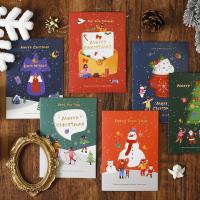 Paper Christmas Card, Rectangle, printing & gold accent 
