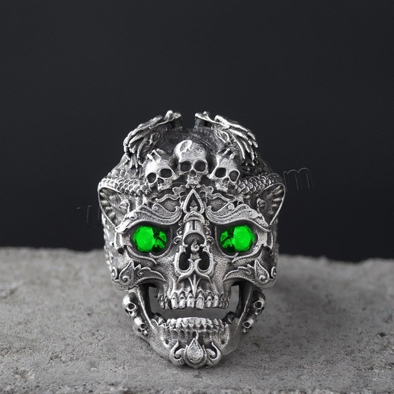 Zinc Alloy Finger Ring, Skull, plated, different size for choice & for man, more colors for choice, Sold By PC