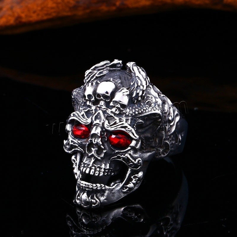 Zinc Alloy Finger Ring, Skull, plated, different size for choice & for man, more colors for choice, Sold By PC