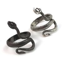 Zinc Alloy Cuff Finger Ring, Snake, plated, Adjustable & Unisex 