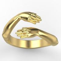 Zinc Alloy Finger Ring, Hand, plated, Adjustable & Unisex 