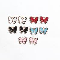 Zinc Alloy Enamel Pendants, Butterfly, plated 