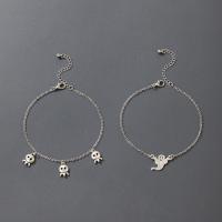 Zinc Alloy Anklet, Ghost, Halloween Design & 2 pieces & fashion jewelry 