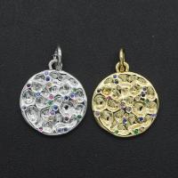 Cubic Zirconia Micro Pave Brass Pendant, plated, DIY & micro pave cubic zirconia 