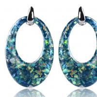 Resin Drop Earring, Zinc Alloy, with Resin, for woman 