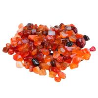 Gemstone Chips, Red Agate, Nuggets & no hole, reddish orange 