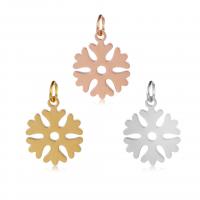 Stainless Steel Pendants, 304 Stainless Steel, Snowflake, plated, DIY 