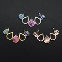 Cubic Zirconia Micro Pave Brass Connector, plated, DIY & micro pave cubic zirconia 