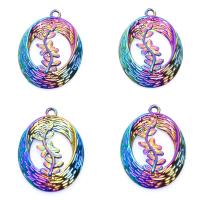 Zinc Alloy Leaf Pendants, plated, DIY, multi-colored cm 