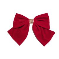 Velour Bowkont Hair Clip, for woman 