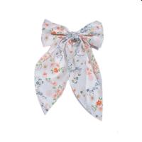 Cloth Bowkont Hair Clip, printing, Korean style & for woman 