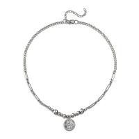 Collier de bijoux de titane, Acier titane, avec 1.96 inch chaînes de rallonge, unisexe, couleur originale Environ 17.72 pouce, Vendu par PC