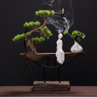 Incense Smoke Flow Backflow Holder Ceramic Incense Burner, Porcelain, plated, for home and office & durable 