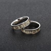 Titan Stahl Fingerring, Titanstahl, Aufhellung & unisex & verschiedene Größen vorhanden, 8mm, verkauft von PC