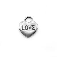 pendentifs de cœur en inox , acier inoxydable, coeur, bijoux de mode, Vendu par PC