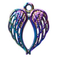 Aile en forme de pendentifs en alliage de Zinc, forme d'aile, Placage, DIY, multicolore cm, Vendu par PC