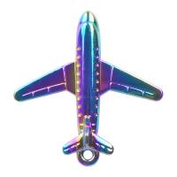 Zinc Alloy Jewelry Pendants, Airplane, plated, DIY, multi-colored cm 