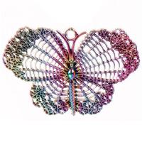 Pendentifs animaux en alliage de zinc, papillon, Placage coloré, DIY, multicolore cm, Vendu par PC