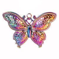 Pendentifs animaux en alliage de zinc, papillon, Placage coloré, DIY, multicolore cm, Vendu par PC