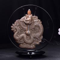 Incense Smoke Flow Backflow Holder Ceramic Incense Burner, Porcelain, plated, for home and office & white snake 