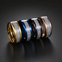 Titan Stahl Fingerring, Titanstahl, plattiert, unisex & verschiedene Größen vorhanden, keine, 8mm, verkauft von PC