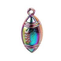 Zinc Alloy Jewelry Pendants, Rugby Ball, colorful plated, DIY, multi-colored cm 