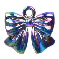 Zinc Alloy Jewelry Pendants, Bowknot, colorful plated, DIY, multi-colored cm 