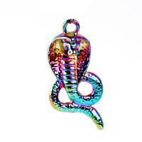 Pendentifs animaux en alliage de zinc, serpent, Placage coloré, DIY, multicolore cm, Vendu par PC