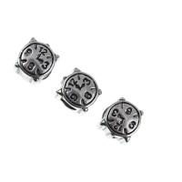 Stainless Steel Beads, Clock, anoint, DIY, black 