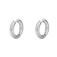 Stainless Steel Huggie Hoop Earring, plated, for woman 