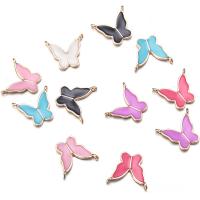 Zinc Alloy Enamel Pendants, Butterfly 