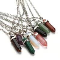 Gemstone Necklaces, Zinc Alloy, with Natural Stone, Unisex cm 