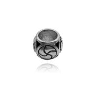 Stainless Steel Large Hole Beads, fashion jewelry & blacken 