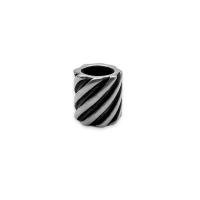 Stainless Steel Large Hole Beads, fashion jewelry & blacken 