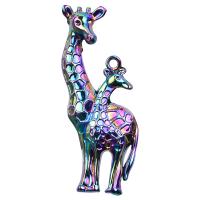 Pendentifs animaux en alliage de zinc, Girafe, Placage coloré, DIY, multicolore cm, Vendu par PC