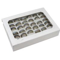 Edelstahl Fingerring, unisex, gemischte Farben, 8mm, 36PCs/Box, verkauft von Box