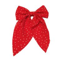 Cloth Bowkont Hair Clip, Bowknot, printing, Korean style & for woman 