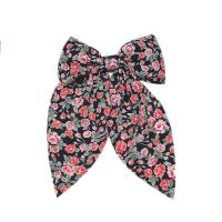 Cloth Bowkont Hair Clip, Bowknot, printing, Korean style & for woman 