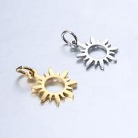 Stainless Steel Pendants, 304 Stainless Steel, Sun, plated, DIY 