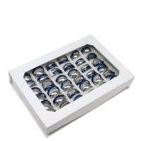 Edelstahl Fingerring, unisex, keine, 10mm, 36PCs/Box, verkauft von Box