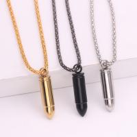 Collier en acier inoxydable Pull, ionique noire, unisexe & chaîne de boîte Environ 24 pouce, Vendu par brin