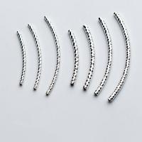 Argent sterling 925 perles tube incurvé, normes différentes pour le choix, argent, Vendu par PC