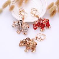 Zinc Alloy Key Clasp, Elephant, plated, Unisex & with rhinestone 