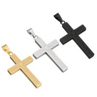 ステンレス鋼クロスペンダント, ステンレス, ファッションジュエリー & DIY, 無色, 28*47*4mm, 売り手 パソコン