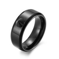 Titan Stahl Fingerring, Titanstahl, plattiert, unisex & verschiedene Größen vorhanden, keine, 8mm, Größe:7-12, verkauft von PC