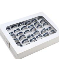 Edelstahl Fingerring, unisex, gemischte Farben, 8mm, 36PCs/Box, verkauft von Box