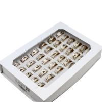 Edelstahl Fingerring, unisex, gemischte Farben, 8mm, 36PCs/Box, verkauft von Box