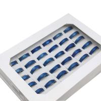 Edelstahl Fingerring, unisex, blau, 6mm, 36PCs/Box, verkauft von Box