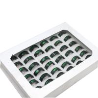 Edelstahl Fingerring, unisex, gemischte Farben, 8mm, 36PCs/Box, verkauft von Box